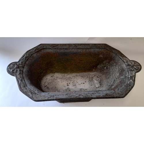 50 - Antique cast iron Planter/Jardiniere, 62cm X 32cm X 23cm