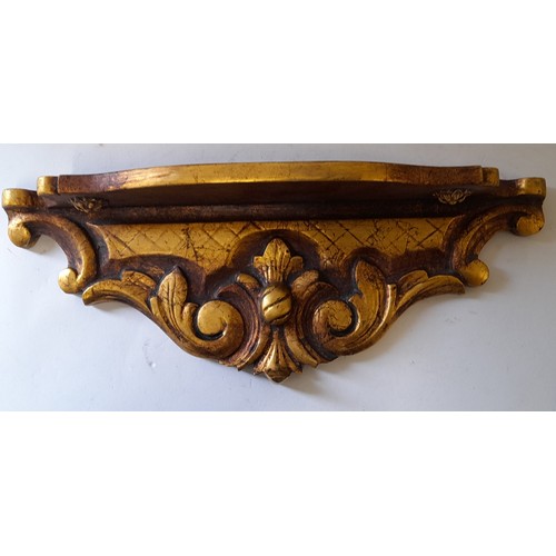 58 - Gilt painted Console Shelf 42cm x 15cm x 9cm