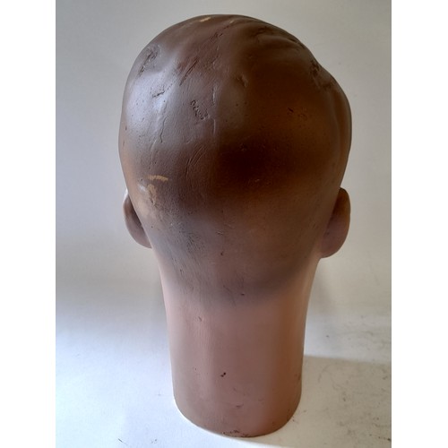 10 - Full size Plaster display Mannequin of a Gents Head, 32cm high