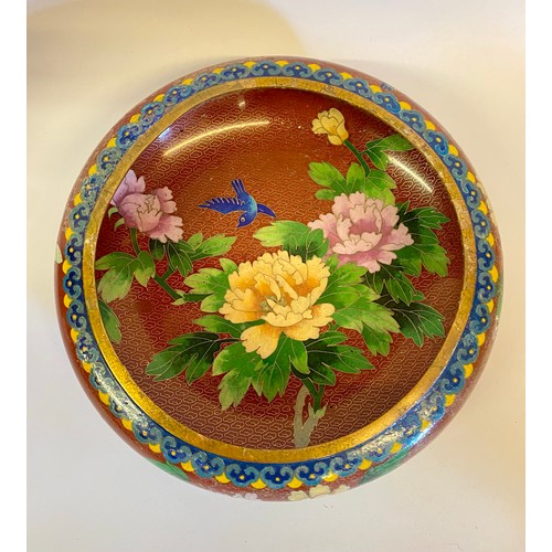 172 - Chinese  Cloisonné Enamel Bowl 23cm Diameter