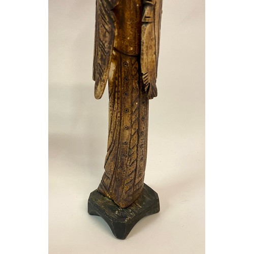 184 - Tall Vintage Carved Figure of a Chinese Doctor Possibly Bone .31cm Height