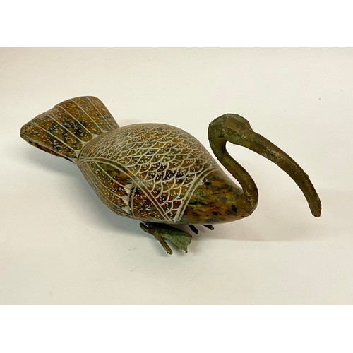 185 - Vintage Egyptian Style Sacred Ibis Bird Statue / Figurine 23cm x 12cm x 8cm