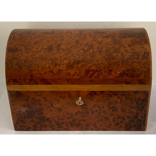 126 - Vintage Domed Top Box In Burr Walnut Having Original Key
28 x 18 x 19 cms h