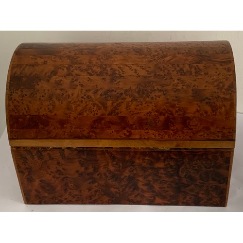 126 - Vintage Domed Top Box In Burr Walnut Having Original Key
28 x 18 x 19 cms h