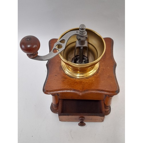 99 - Vintage Continental Coffee Grinder, 29cm high