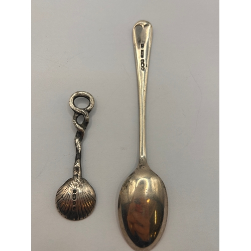 220 - Two Silver Halmarked Spoons. Largest Spoon Measurments 11cm x 2cm.