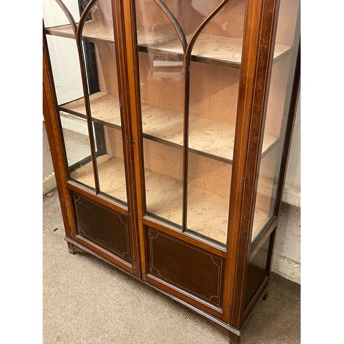 26 - Antique Glazed Bookcase. 142 x 91 x 31 cms