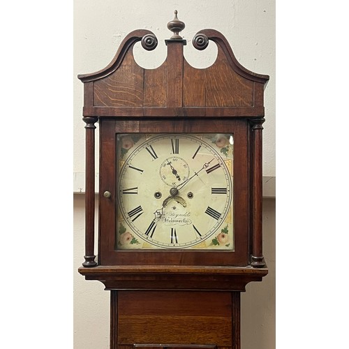 28 - Antique Longcase Clock By Reynolds Of Holdsworthy . Along With Weights And Pendulum 213CMS High