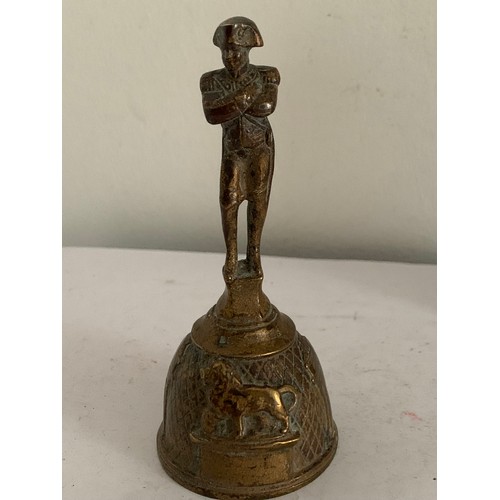 130 - Similar To Previous Lot
Antique Bronze Table Bell Having NAPOLEON Finial With The Waterloo Lion Deco... 