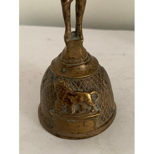 130 - Similar To Previous Lot
Antique Bronze Table Bell Having NAPOLEON Finial With The Waterloo Lion Deco... 