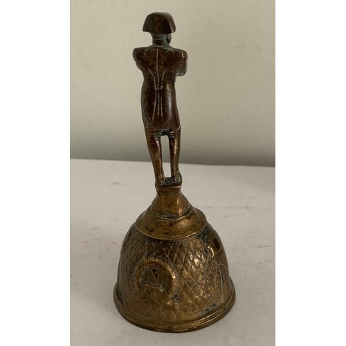 130 - Similar To Previous Lot
Antique Bronze Table Bell Having NAPOLEON Finial With The Waterloo Lion Deco... 