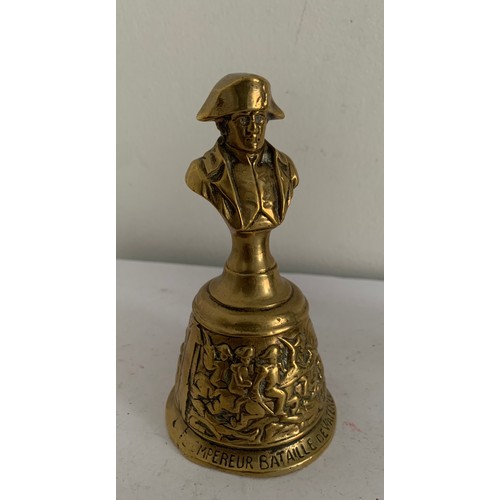 131 - Similar To Previous Lot
Antique Brass Table Bell Having NAPOLEON Finial And Waterloo Battle Scenes
6... 