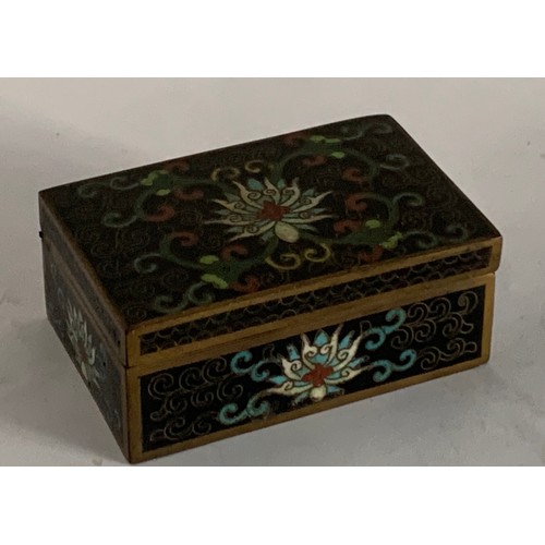 122 - Antique Cloisonné Trinket Box
7.5 x 5 x 3 cms h