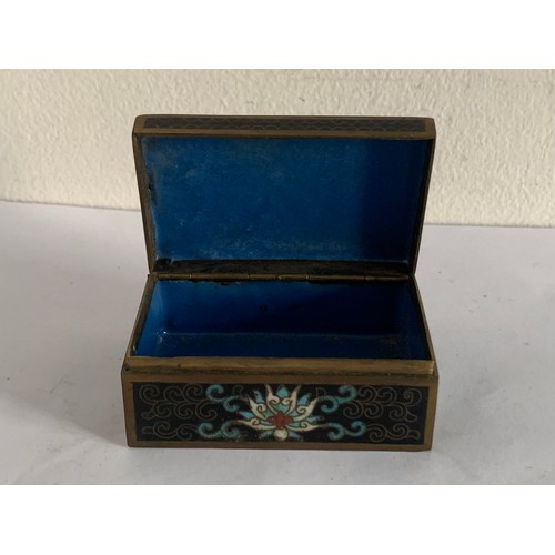 122 - Antique Cloisonné Trinket Box
7.5 x 5 x 3 cms h