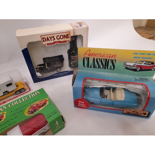 351 - 6 Collectable Vehicles, one includes miniature bottle of Port