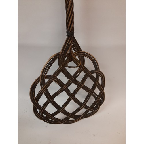 381 - Antique Cane Carpet beater, 77cm long