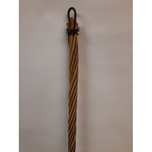 381 - Antique Cane Carpet beater, 77cm long