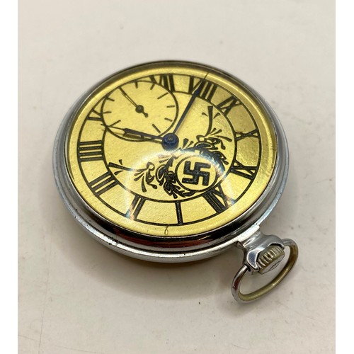 305 - German Deutsches Reich Nazi Style Pocket watch 4.5cm Diameter