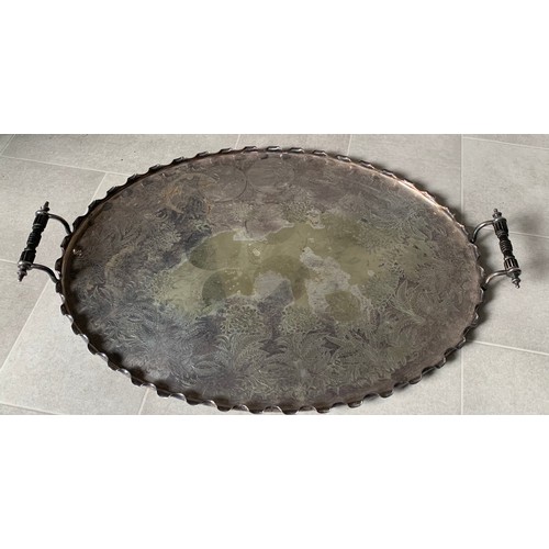 102 - Large Antique Silver Plated Salver Twin Handled Tray
40 x 60 cms