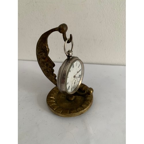 143 - Antique Watch stand In The Form Of Thé Moon (watch not included)
8 cms w x 10 cms h