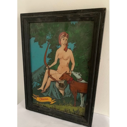 144 - Vintage Reverse Painting Of Diana Thé Huntress
30 x 40 cms h