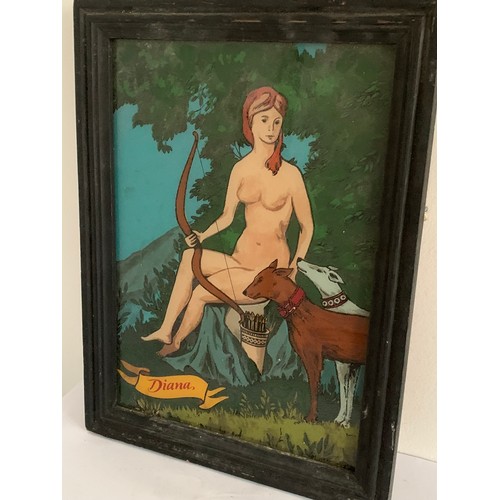 144 - Vintage Reverse Painting Of Diana Thé Huntress
30 x 40 cms h