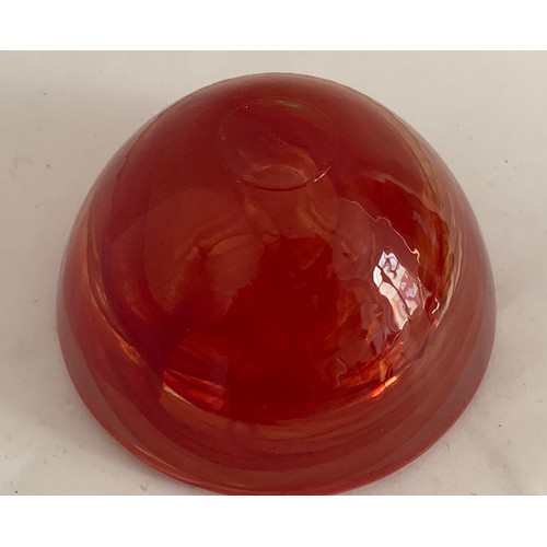 128 - Bright Red Classic Design Glass Bowl By Anna Erhner For Kosta Boda