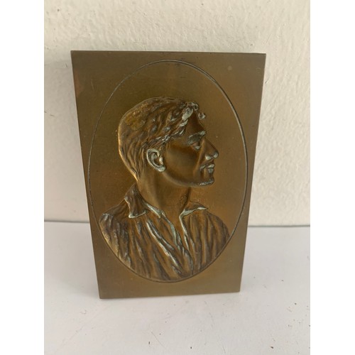 142B - Antique Bronze Printing Block Depicting A Young Man Of The Period
5.5 cms x 9 cms h