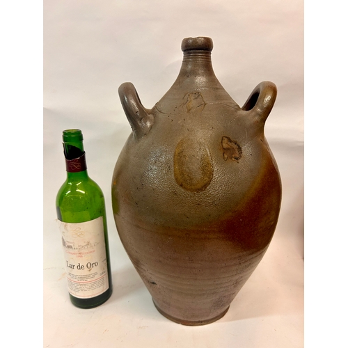 188 - Vintage Salt Glazed Stone Wear Jug Twin handled Jug. 42cm x 24cm.