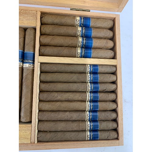 145 - Large Box Of Vintage Cigars By J. Cortes - Assortment 56 In Original Case 
37 x 19 x 4.5 cms h