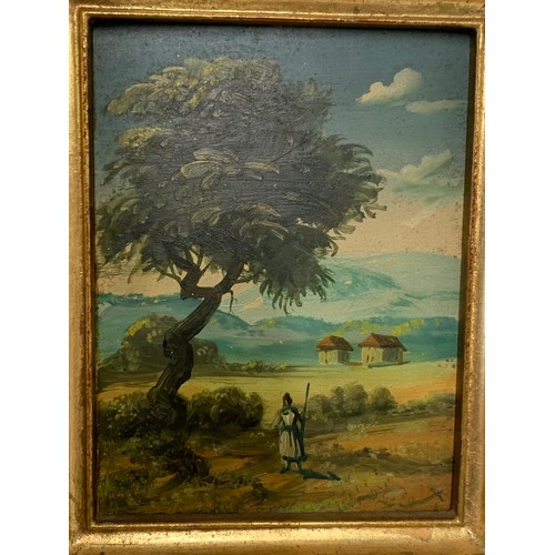 104 - Pair Of Antique Framed Oil Paintings On Copper
Each 12 x 15 cms h