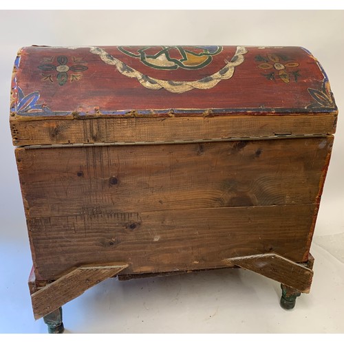 141 - Antique Painted Continental Pine Trunk Chest
53 x 35 x 50 cms h