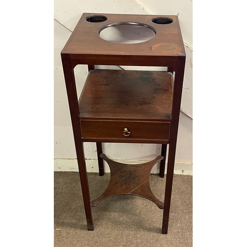 71 - Antique Washstand With Drawer. 79 x 33 x 33 cms