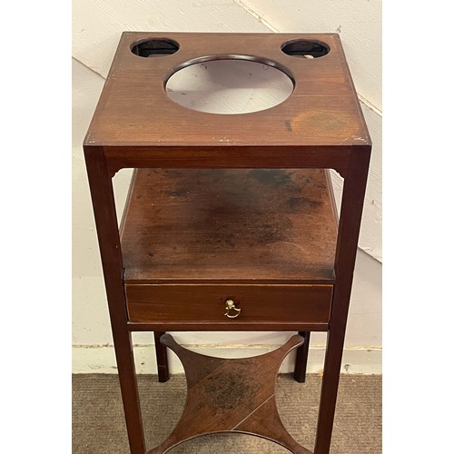 71 - Antique Washstand With Drawer. 79 x 33 x 33 cms