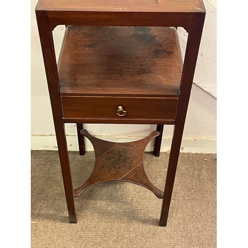 71 - Antique Washstand With Drawer. 79 x 33 x 33 cms