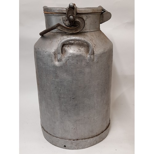 648 - Aluminium Milk Churn with 2 handles and locking lid,   60cm high