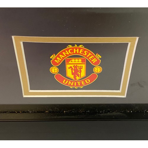 687 - Collectible Framed Manchester United F.C. Signed Edinson Cavani Number 7 Team Shirt with Allegiance ... 