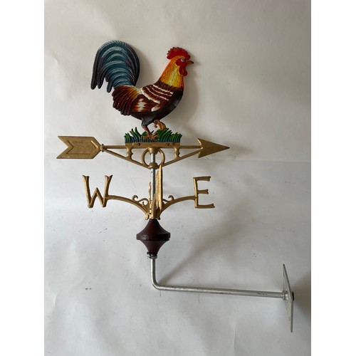 4A - Vintage Style Cast Iron Cockerel Weather Vein. 67 x 45 cms