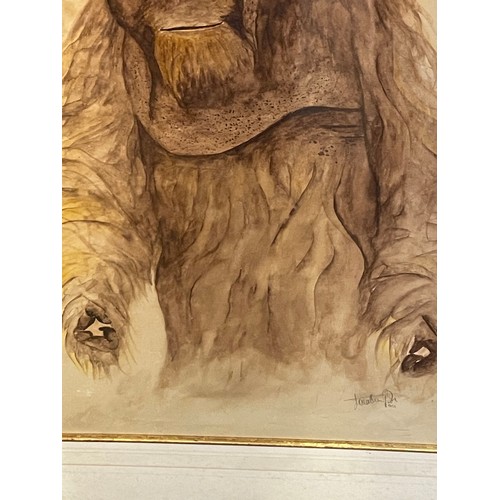 181B - Watercolour Of A Orangutang 96 x 75 cms