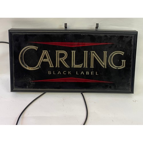 688 - Carling Black Label Illuminated Sign. 63 x 32 cms