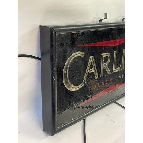 688 - Carling Black Label Illuminated Sign. 63 x 32 cms