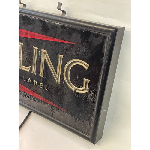 688 - Carling Black Label Illuminated Sign. 63 x 32 cms