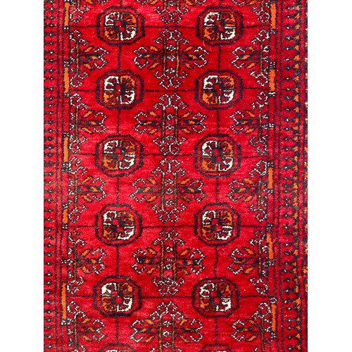 75 - Decorated Patterned Handmade Ground Runner with Labels 262cm x 79cm
