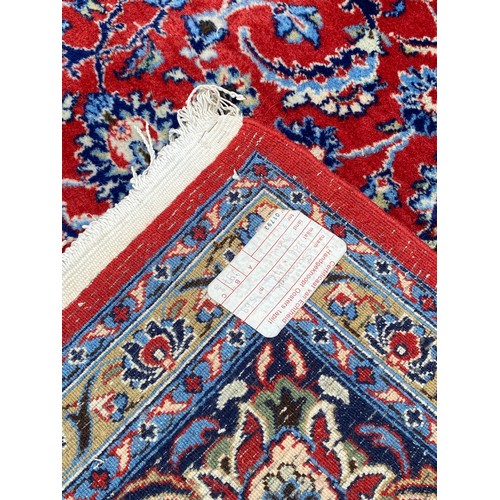 76 - Large Decorated Handmade Ground Rug with Certificate Origin Label 293cm x 209cm