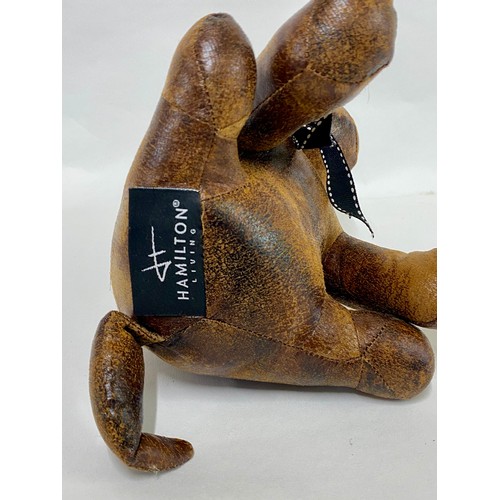 153 - Leather Clad Dog 23cm Height