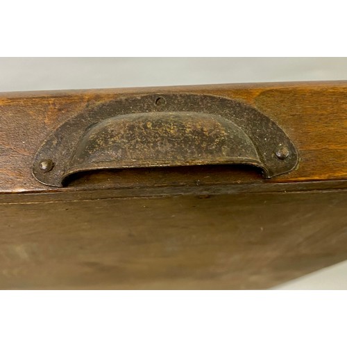 171 - Large Antique Wooden Printers Tray 85cm x 55cm x 5cm