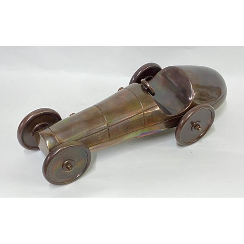 174 - Cast Metal Race Car Ornament 46cm x 20cm x 13cm