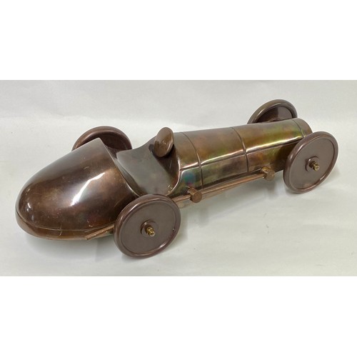 174 - Cast Metal Race Car Ornament 46cm x 20cm x 13cm