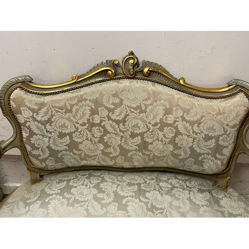 25 - French Louis Style gilt Wood Settee 100 x 121 x 73 cms