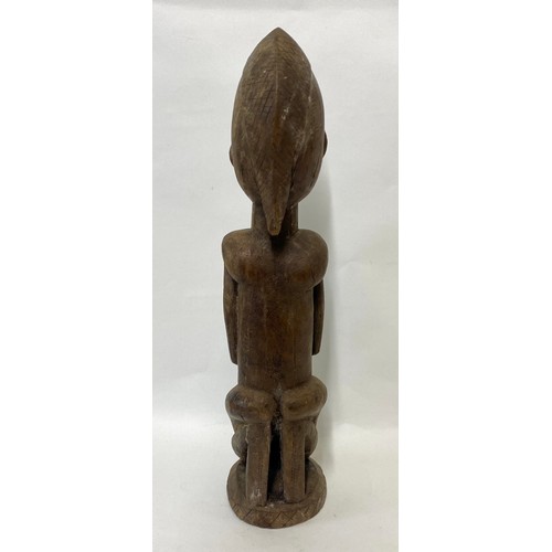 178 - Vintage Carved Wood Tribal Art Maternity Figurine 42cm Height